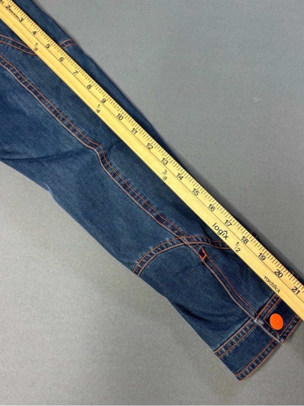 Vintage Nike Blue Denim Jacket with Orange Accents - Picture 10 of 10